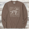 Irish Setter Linocut Long Sleeve Tee - Espresso