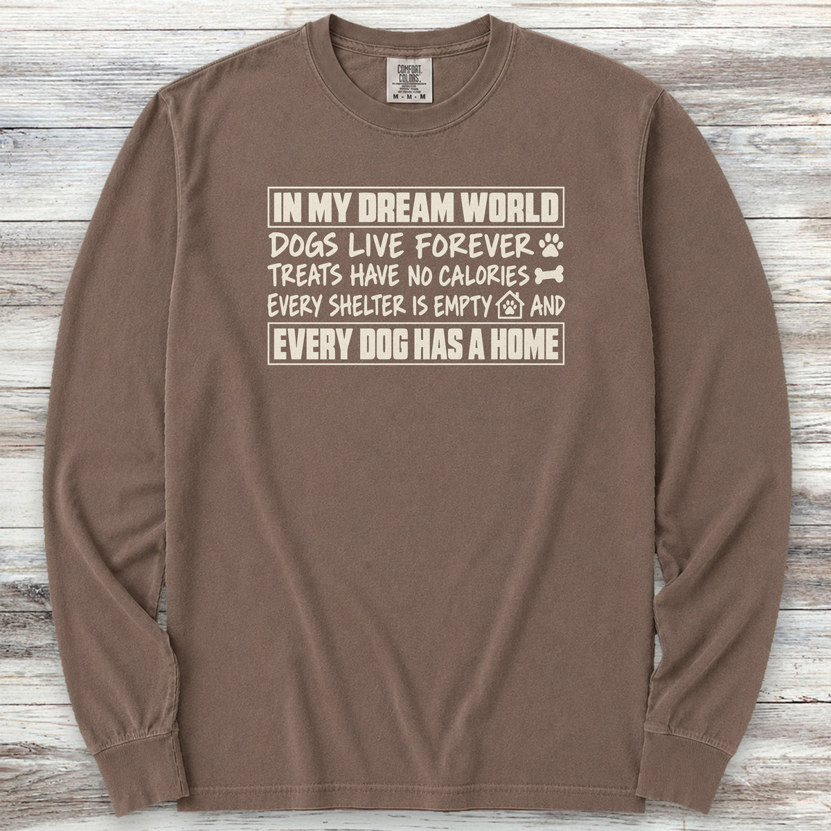 My Dream World Long Sleeve Tee - Espresso