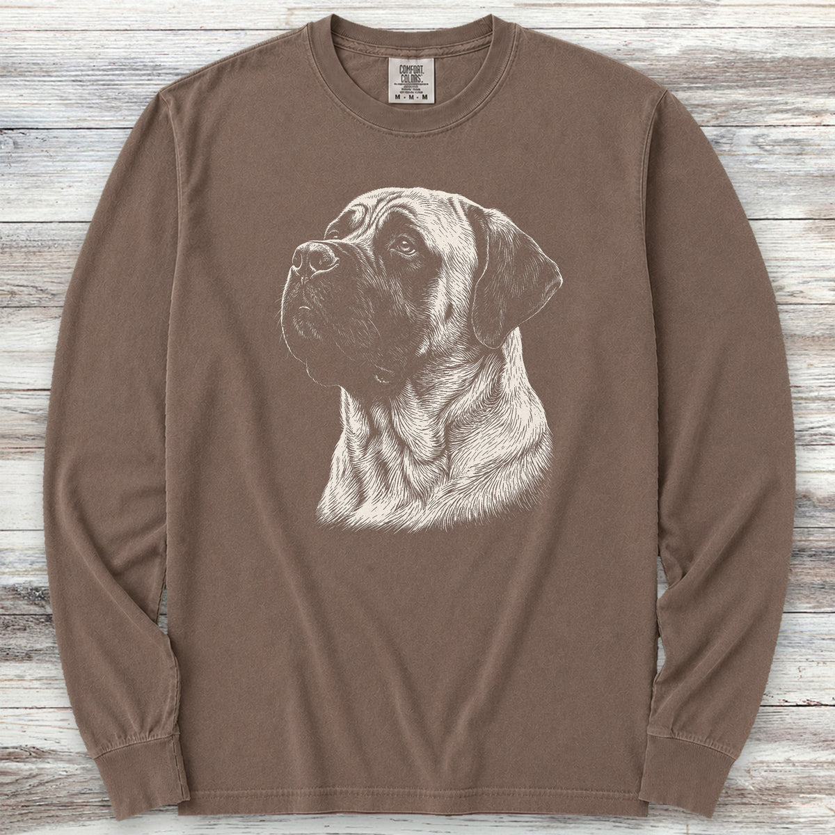 English Mastiff Loyalty Long Sleeve Tee - Espresso