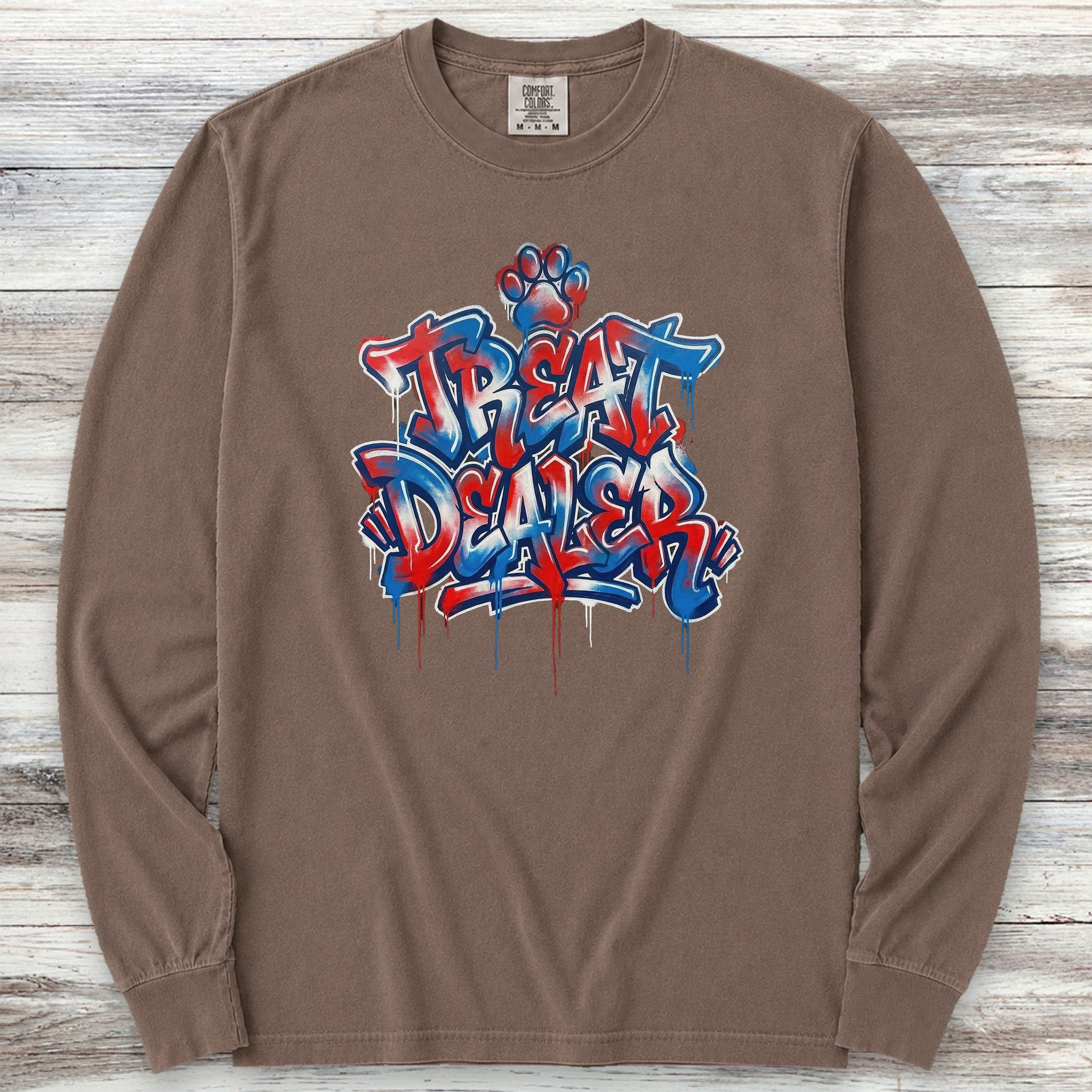 Treat Dealer American Grafitti Long Sleeve Tee - Espresso
