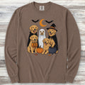 Golden Retriever Halloween Long Sleeve Tee - Espresso