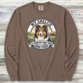 Shetland Sheepdog Smart Long Sleeve Tee - Espresso
