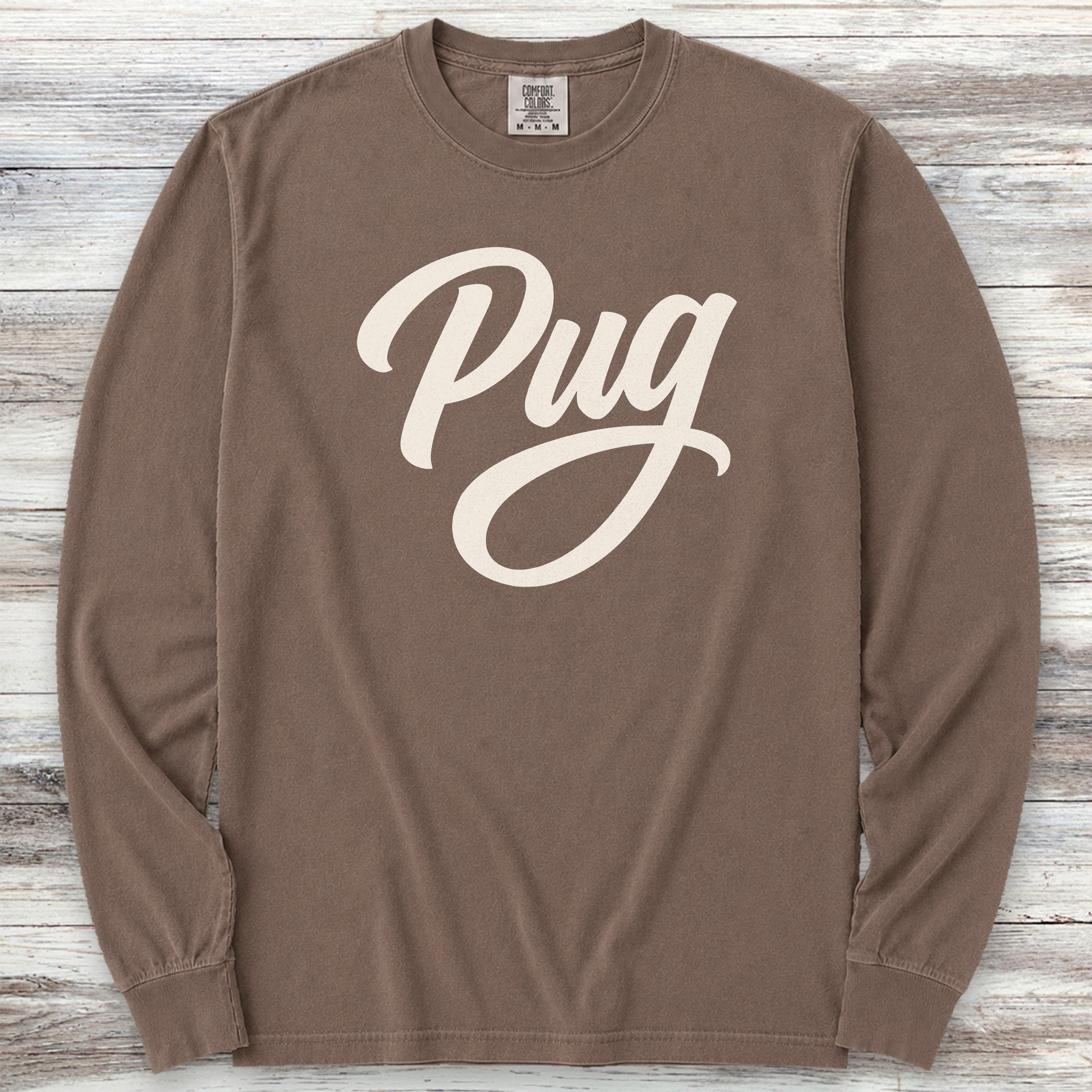 Pug Team Long Sleeve Tee - Espresso