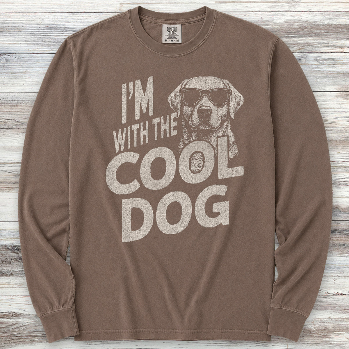 Labrador Retriever Cool Dog Long Sleeve Tee - Espresso