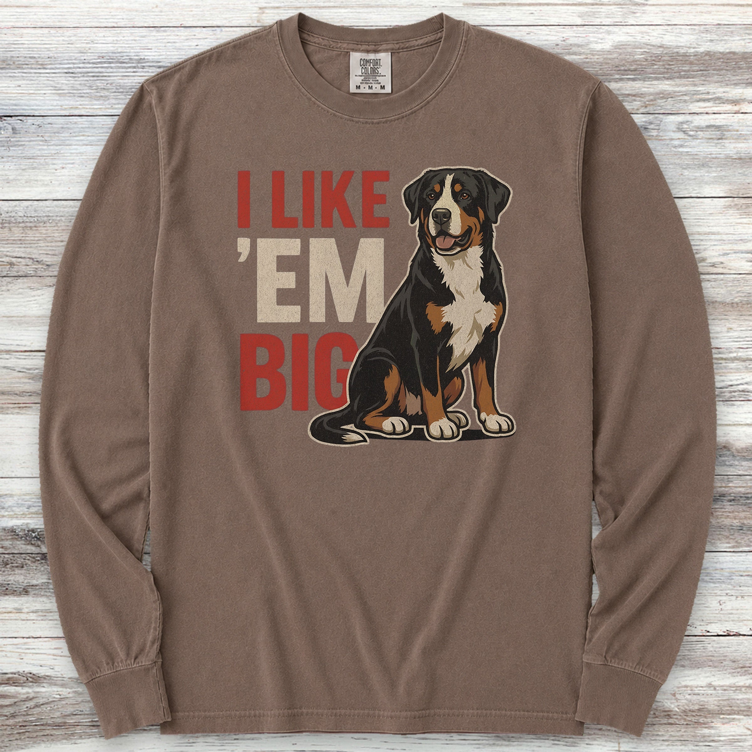Swiss Mountain Dog Big Long Sleeve Tee - Espresso