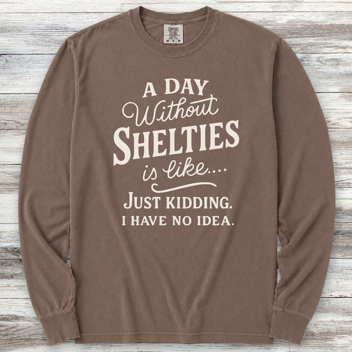 Shetland Sheepdog Days Long Sleeve Tee - Espresso