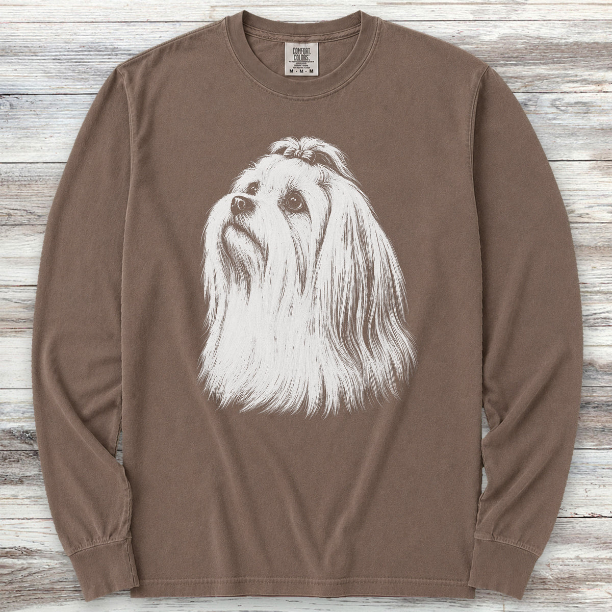 Maltese Loyalty Long Sleeve Tee - Espresso