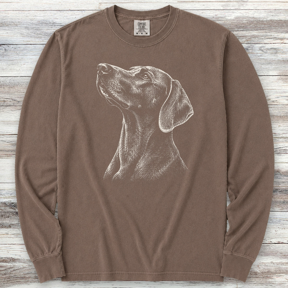Vizsla Loyalty Long Sleeve Tee - Espresso