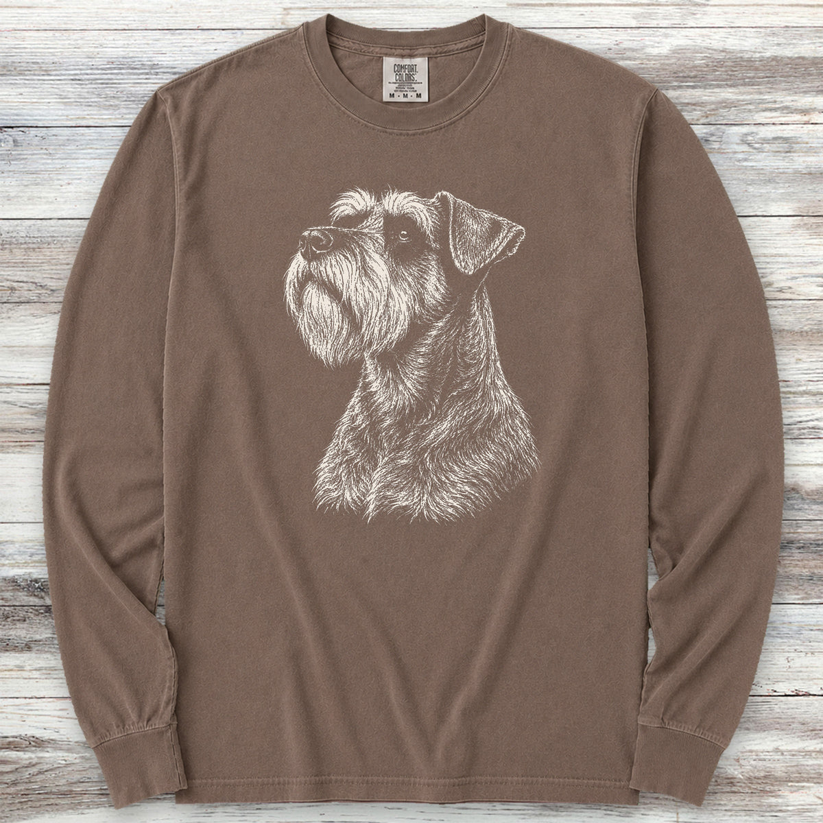 Schnauzer Loyalty Long Sleeve Tee - Espresso