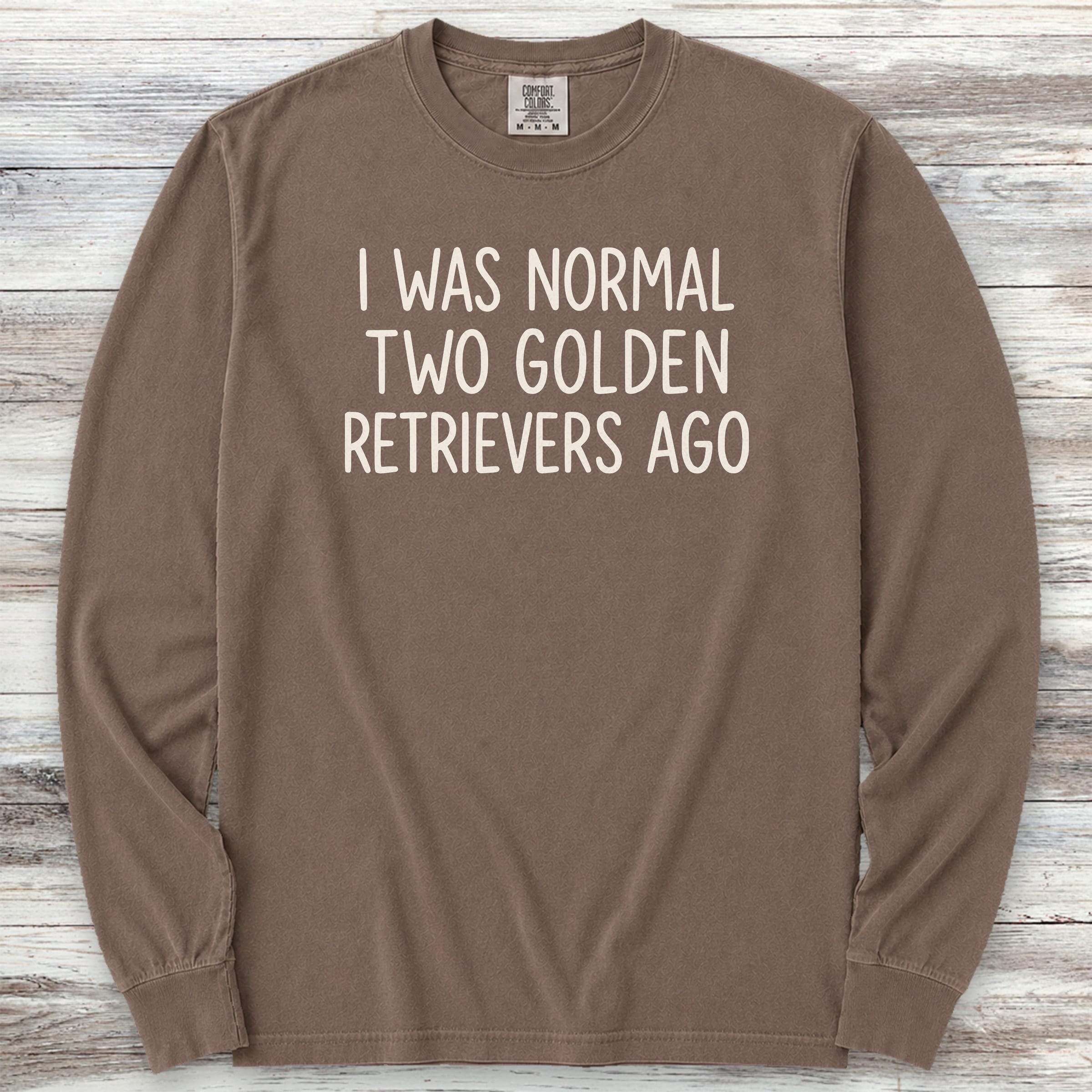 Golden Retriever Normal Long Sleeve Tee - Espresso