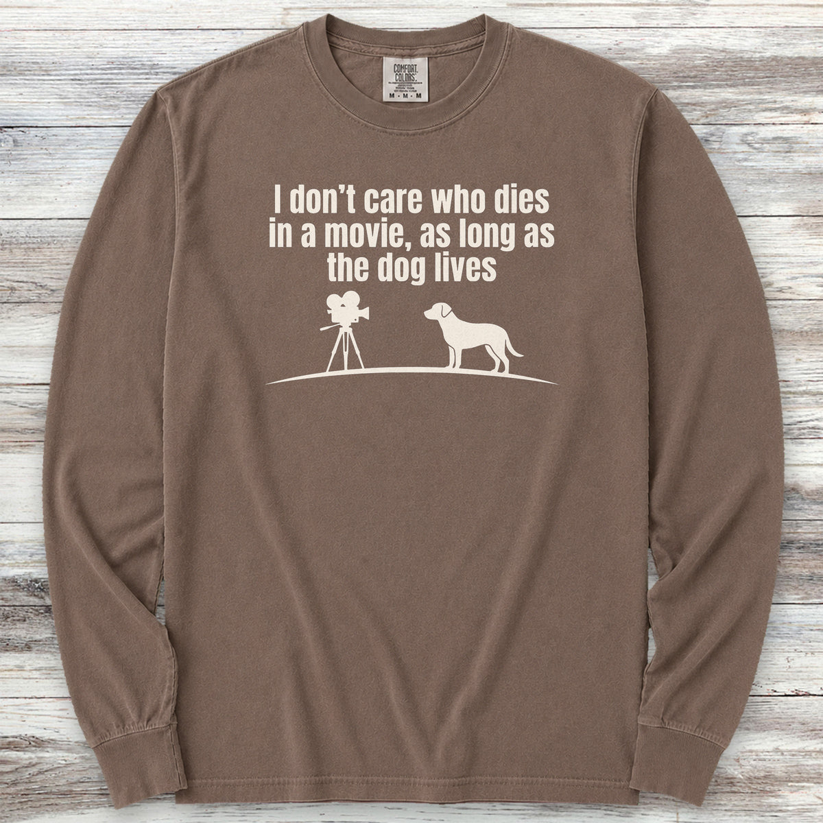 I Don't Care Who Dies Long Sleeve Tee - Espresso