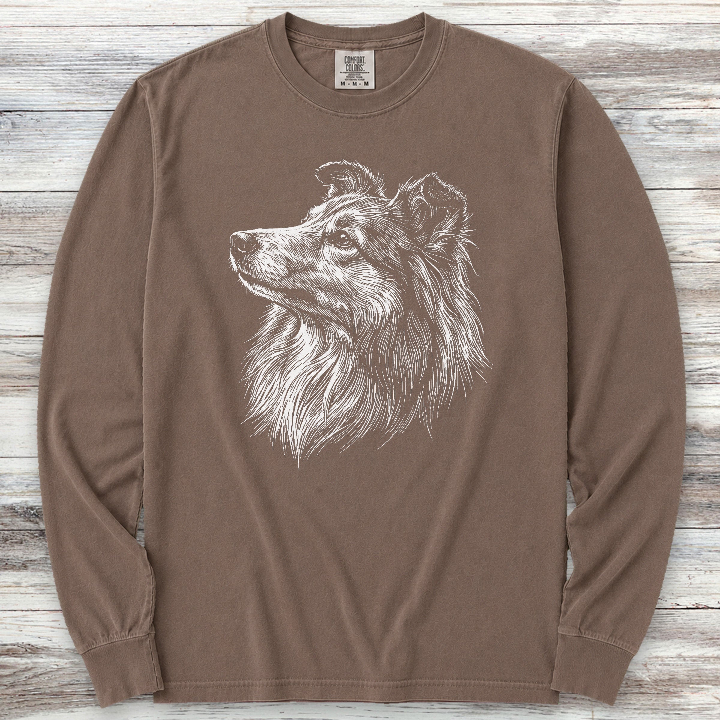 Shetland Sheepdog Loyalty Long Sleeve Tee - Espresso