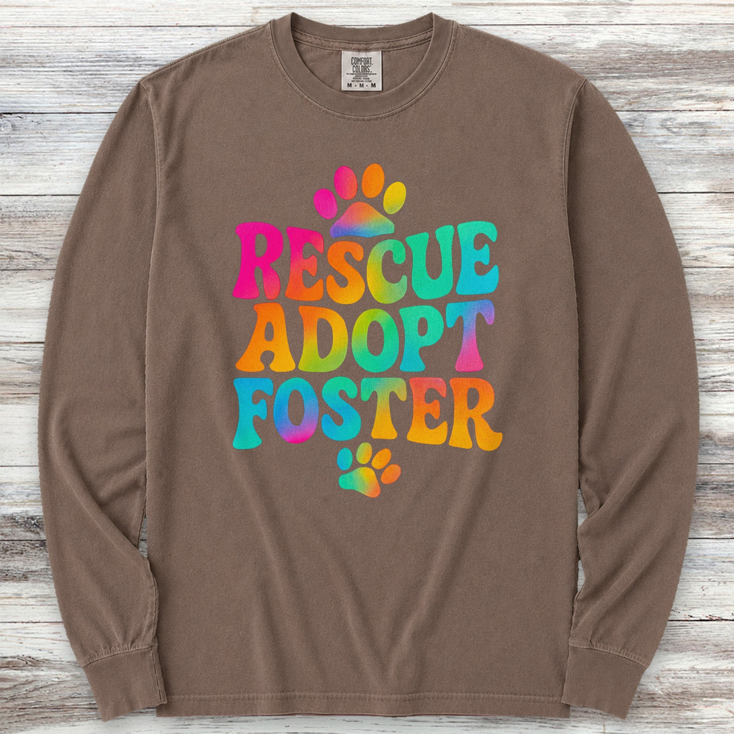 Rescue Tie Dye Long Sleeve Tee - Espresso