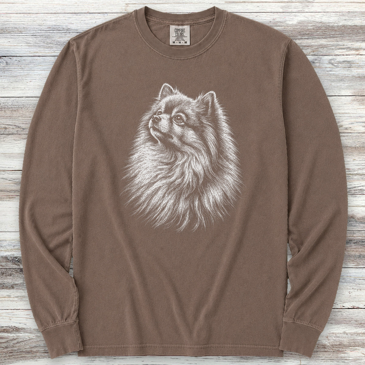 Pomeranian Loyalty Long Sleeve Tee - Espresso