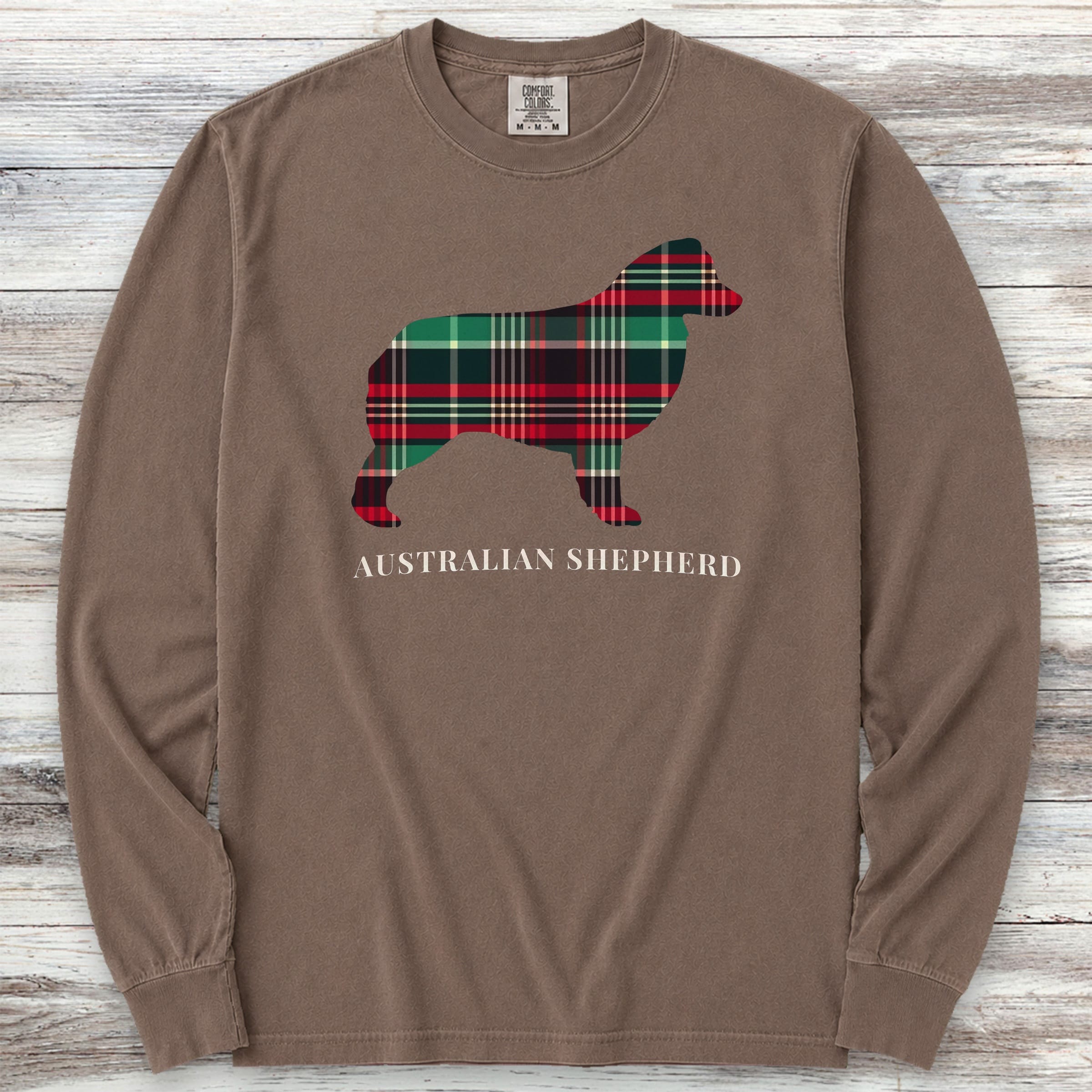 Australian Shepherd Winter 2025 Long Sleeve Tee - Espresso