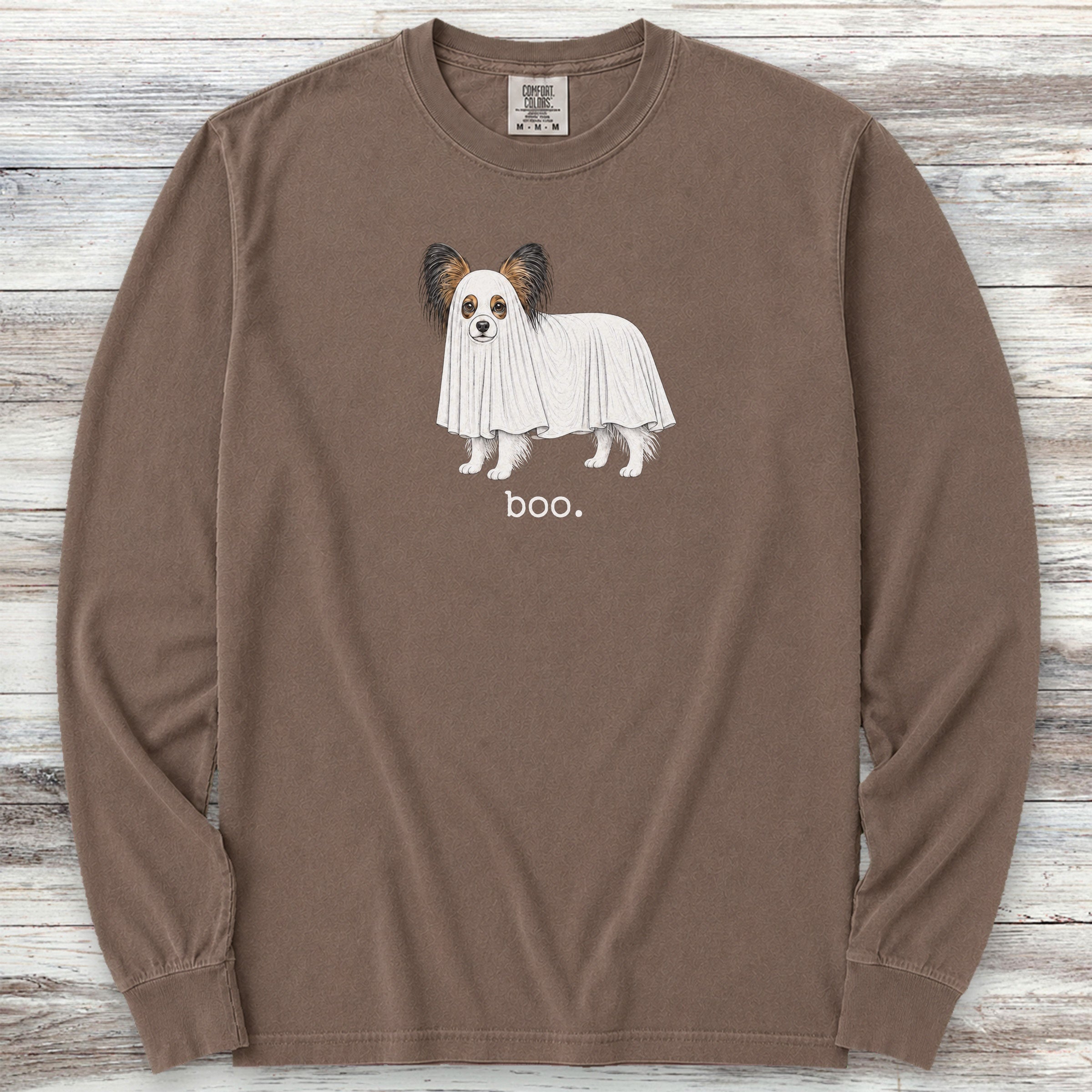 Papillon Boo Long Sleeve Tee - Espresso