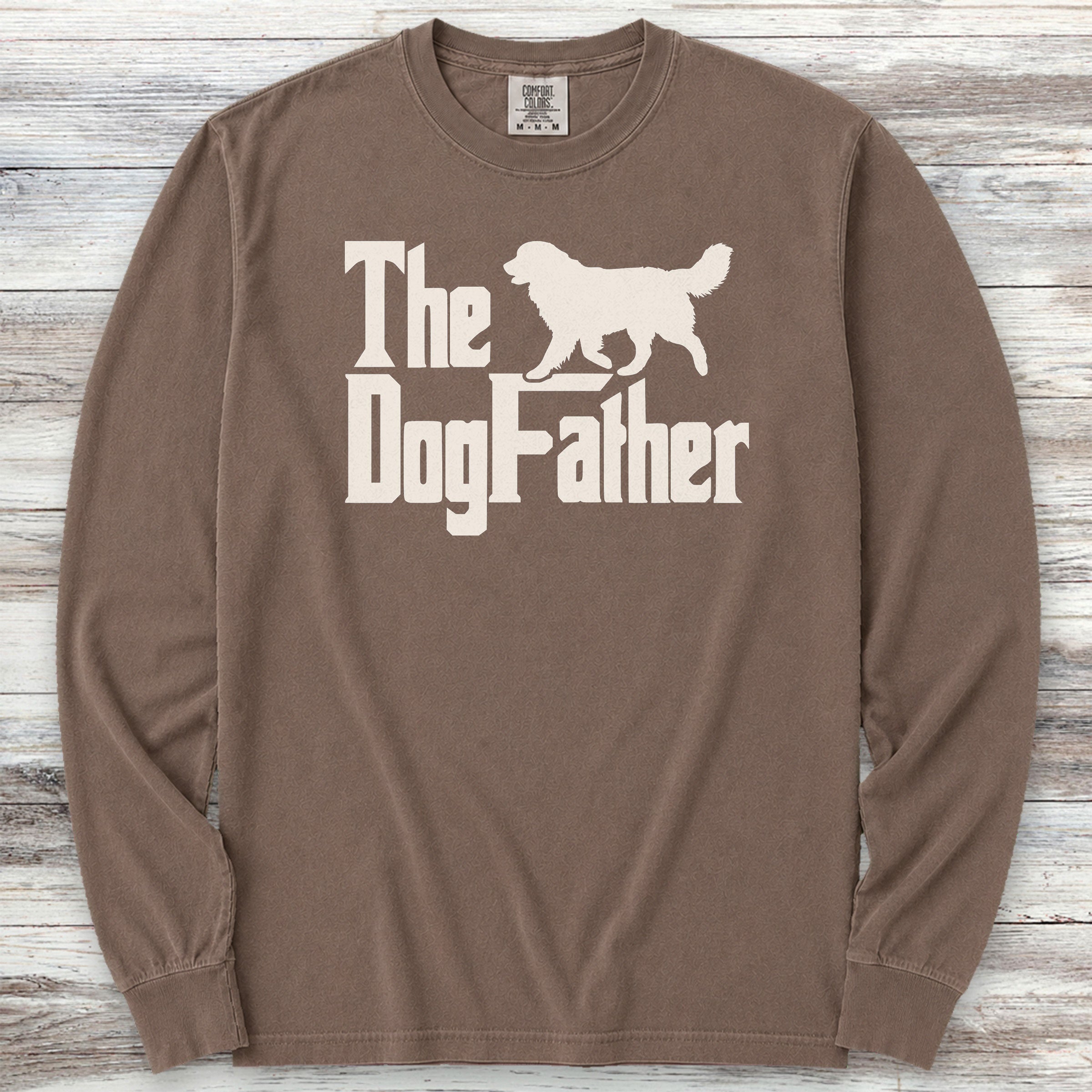 Bernese Mountain Dog Father Long Sleeve Tee - Espresso