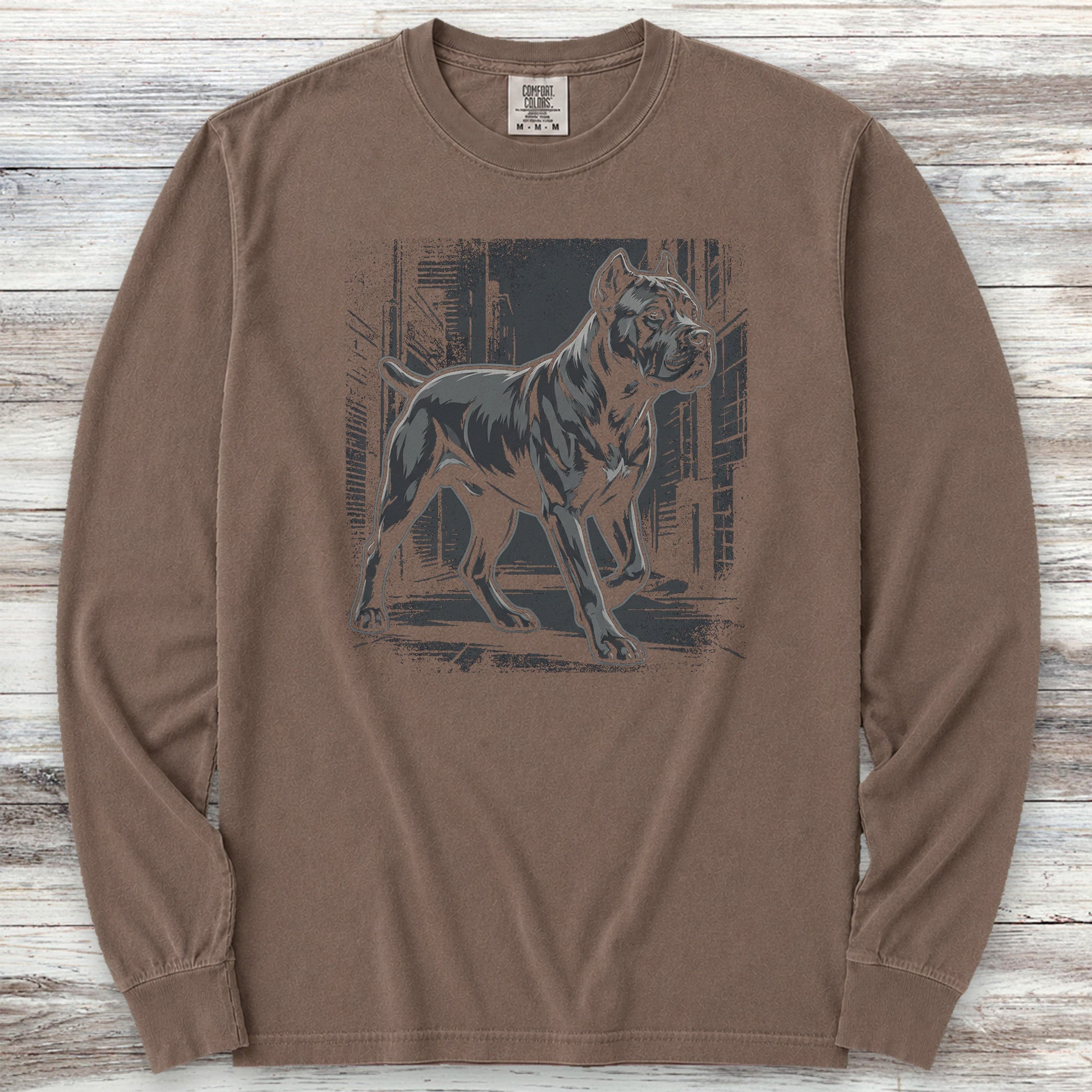Cane Corso Street Long Sleeve Tee - Espresso