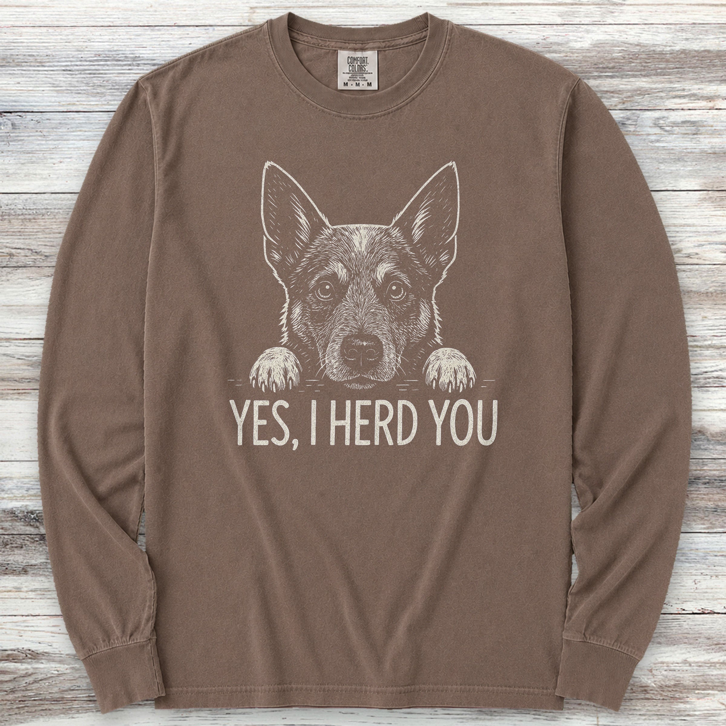 Australian Cattle Dog Herd You Long Sleeve Tee - Espresso