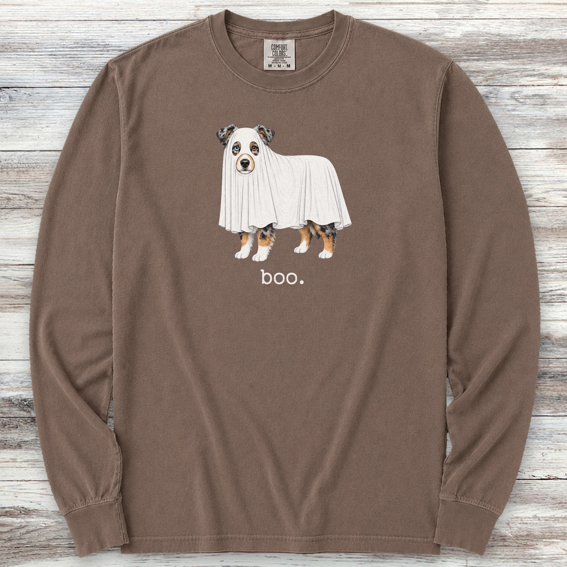American Shepherd Boo Long Sleeve Tee - Espresso