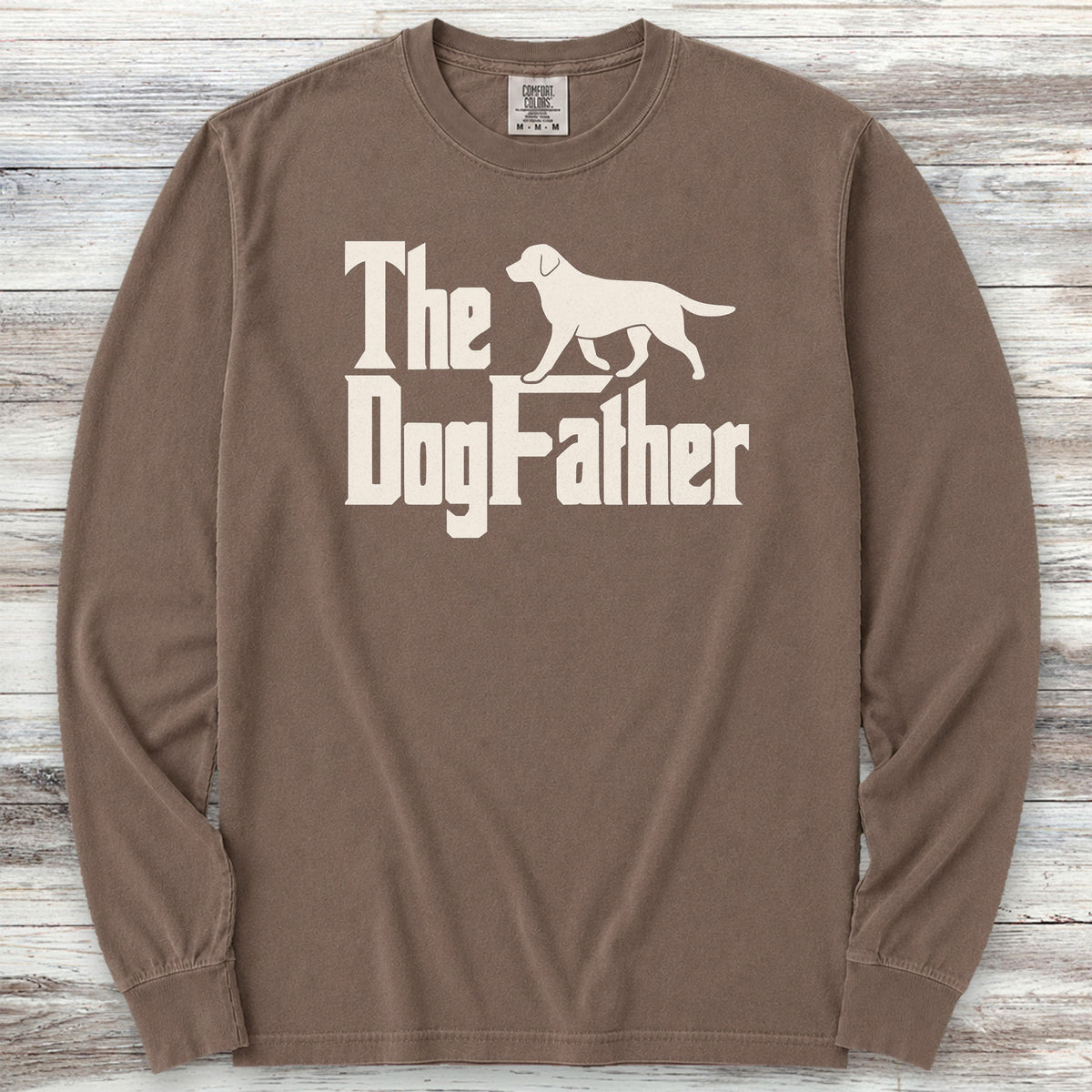 Labrador Retriever Dog Father Long Sleeve Tee - Espresso