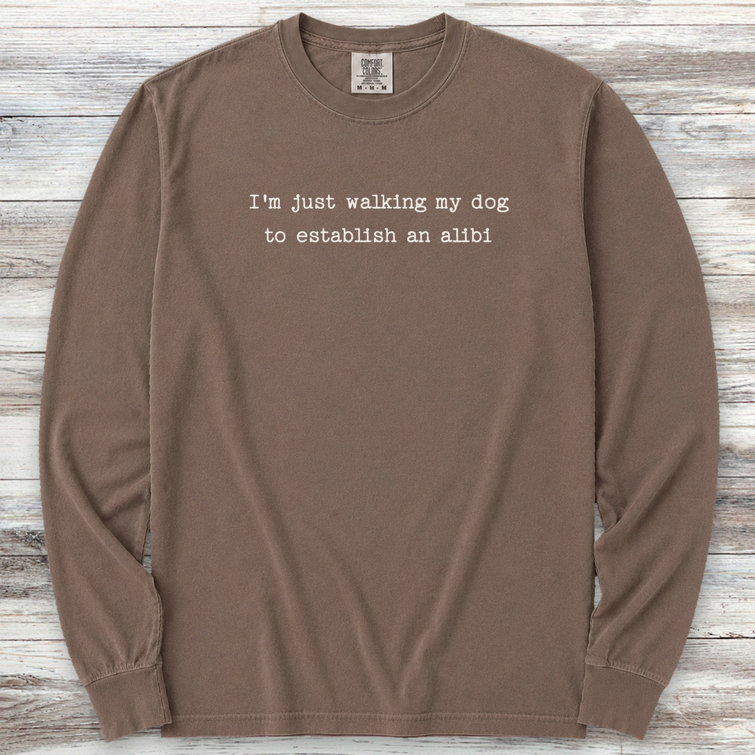Alibi Dog Walk Long Sleeve Tee - Espresso