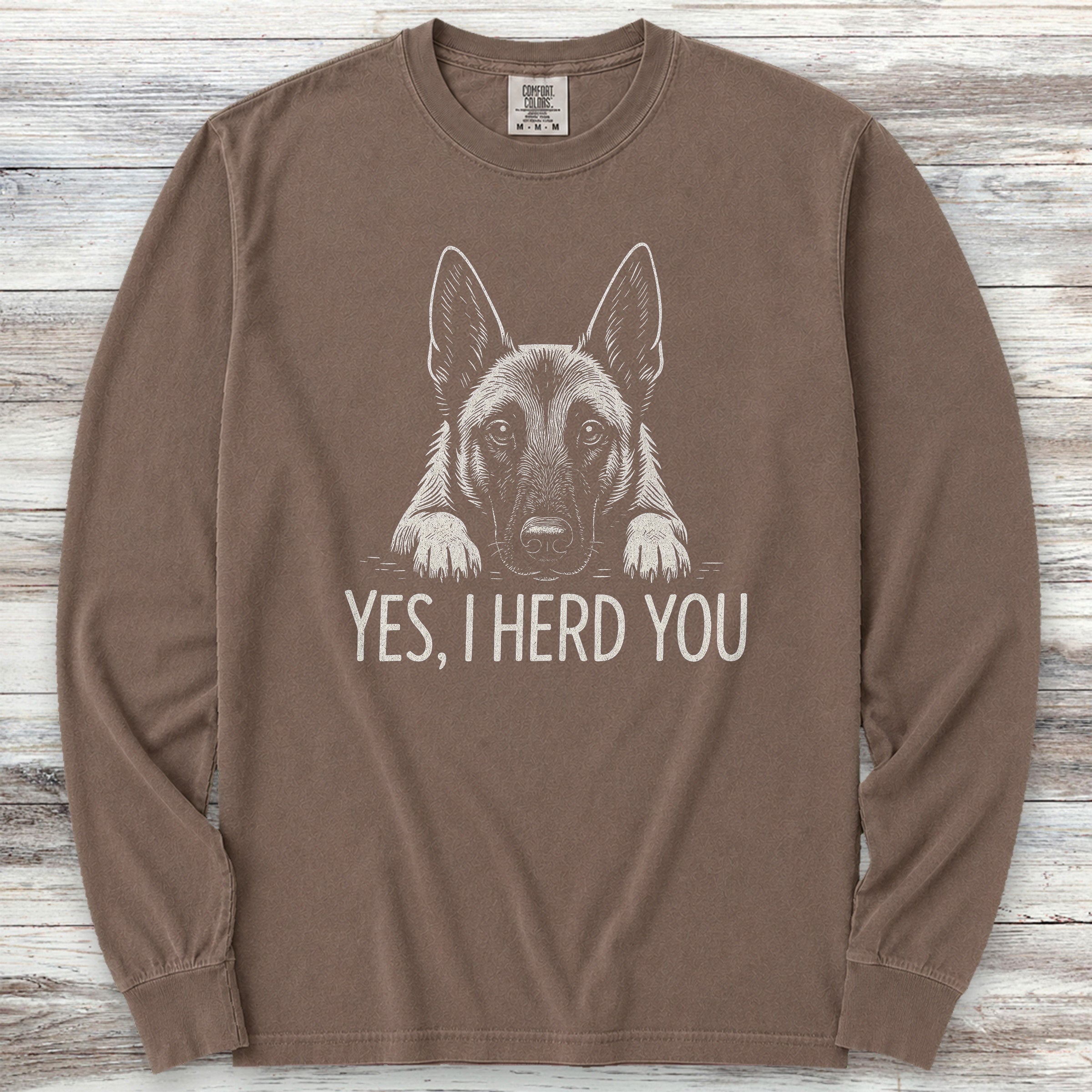 Belgian Malinois Herd You Long Sleeve Tee - Espresso