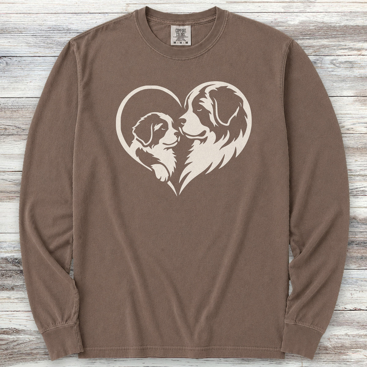 Saint Bernard Heart Bond Long Sleeve Tee - Espresso