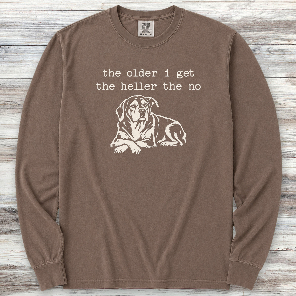 Hell No Long Sleeve Tee - Espresso