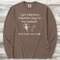 Bernese Mountain Dog 4 Husband Long Sleeve Tee - Espresso