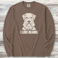 Wheaten I Love Beards Long Sleeve Tee - Espresso