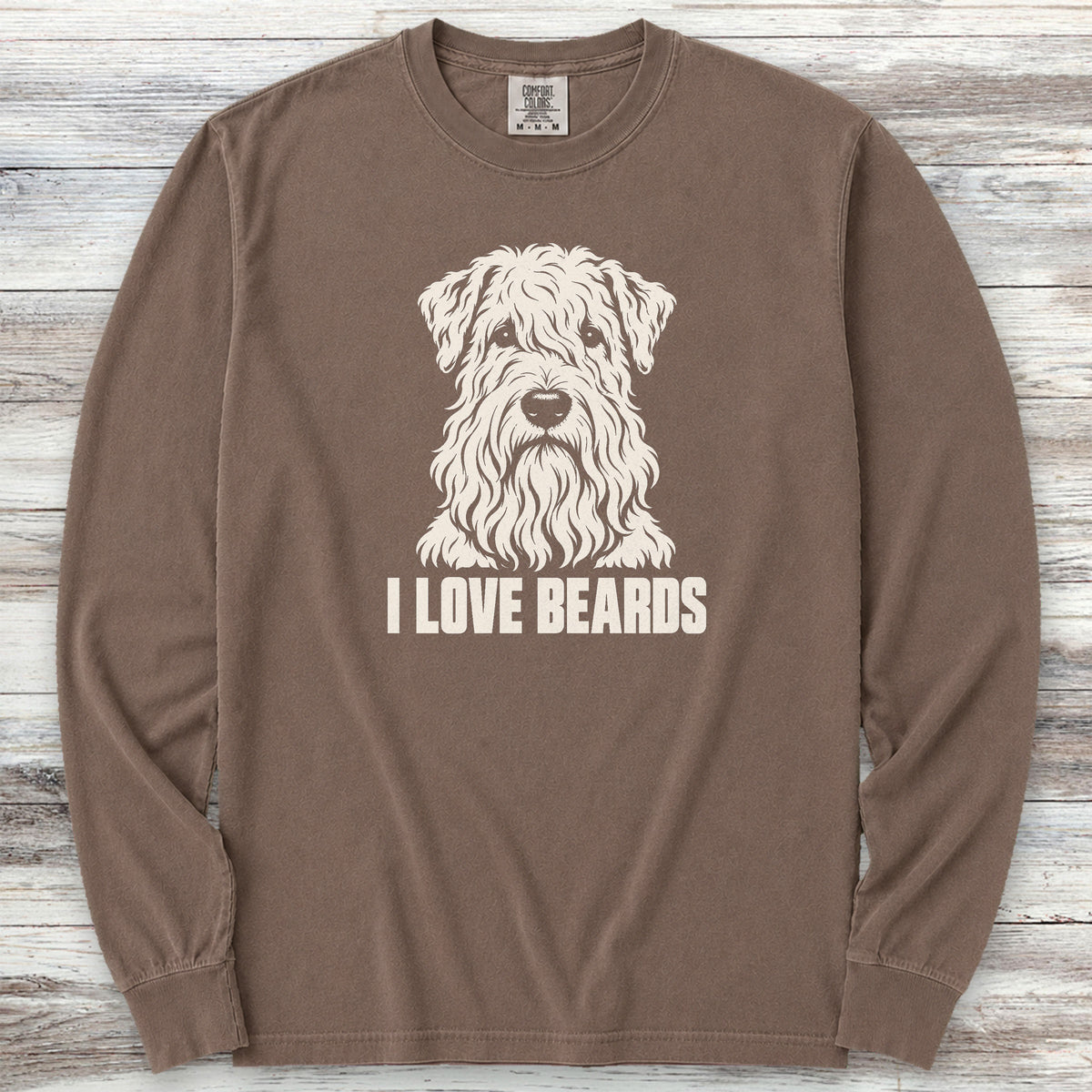 Wheaten I Love Beards Long Sleeve Tee - Espresso
