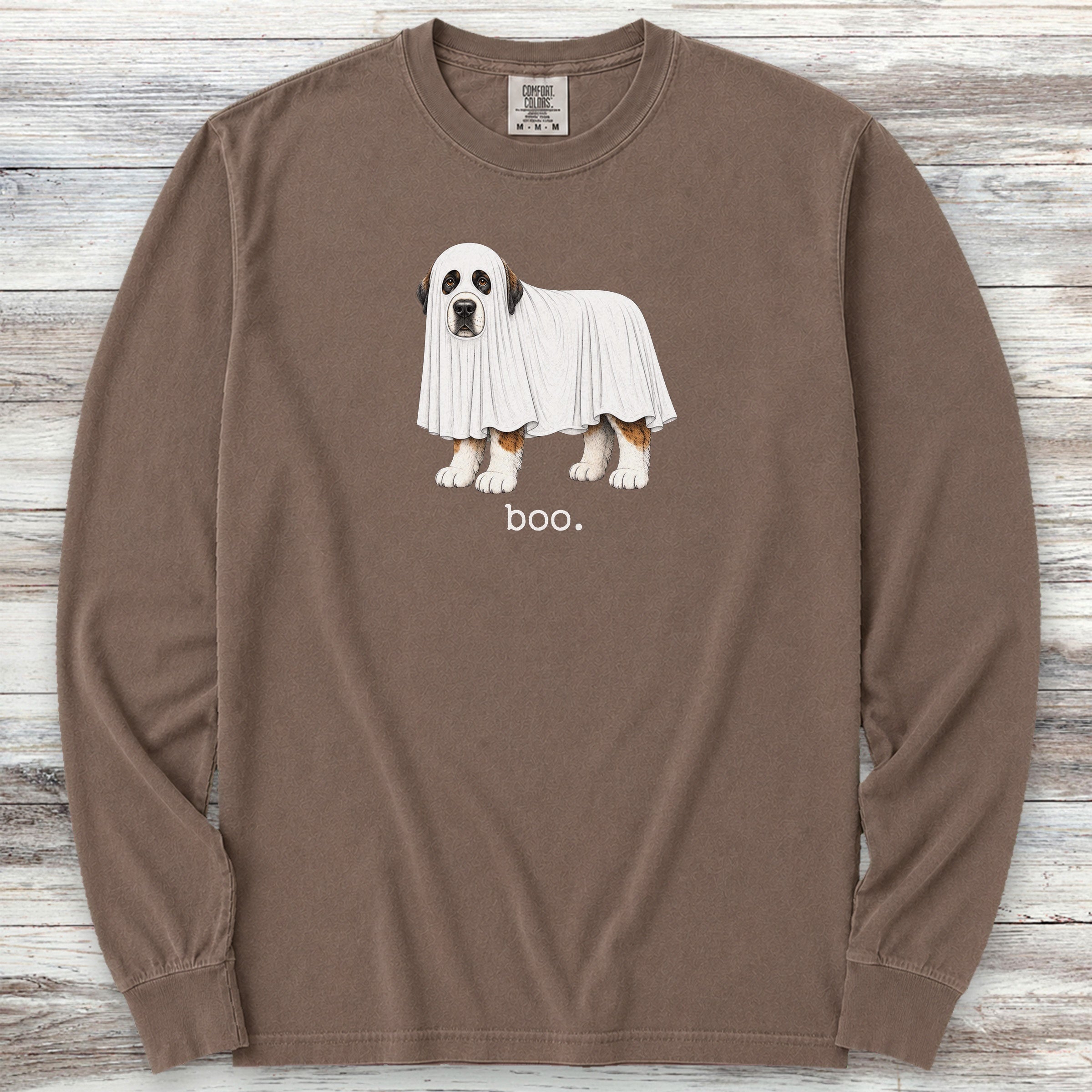 Saint Bernard Boo Long Sleeve Tee - Espresso