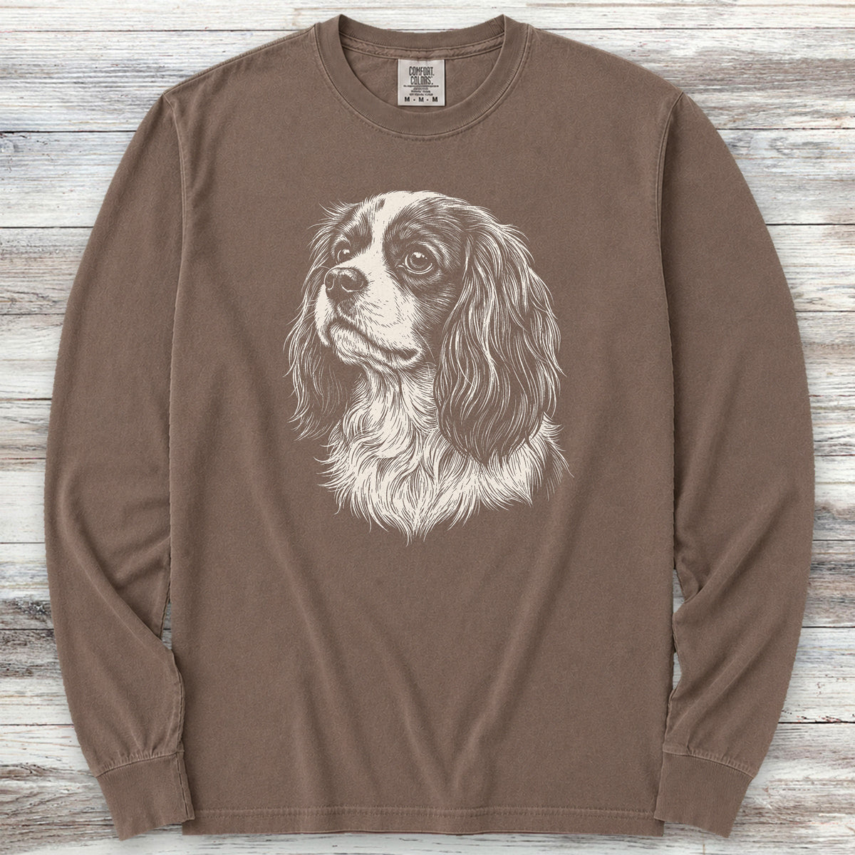 Cavalier King Charles Spaniel Loyalty Long Sleeve Tee - Espresso