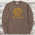 Golden Retriever Retro Stay Golden Long Sleeve Tee - Espresso