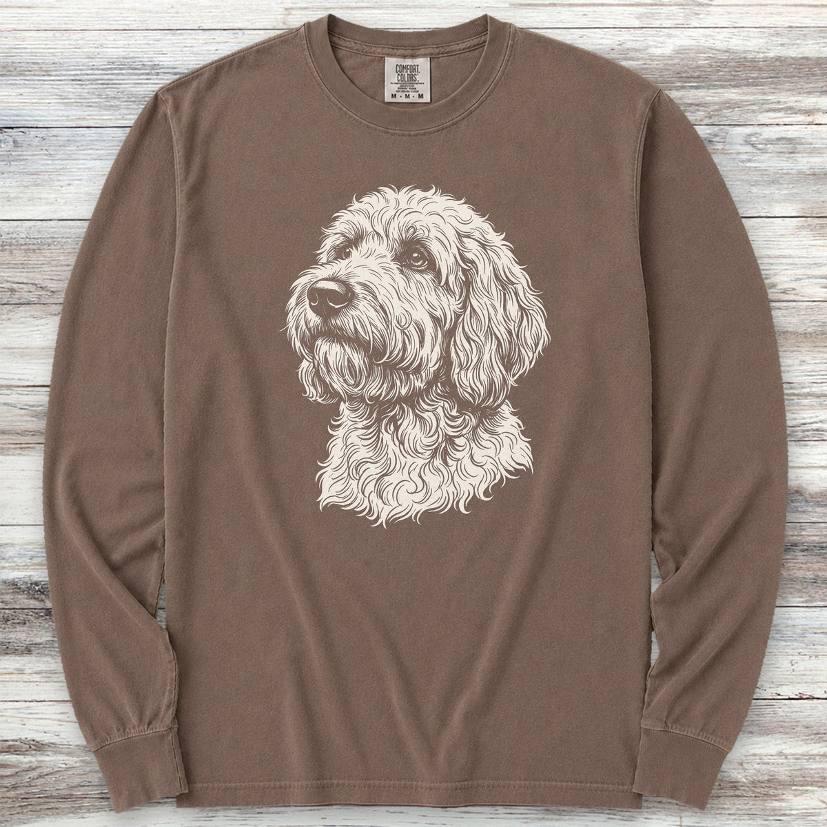 Goldendoodle Loyalty Long Sleeve Tee - Espresso