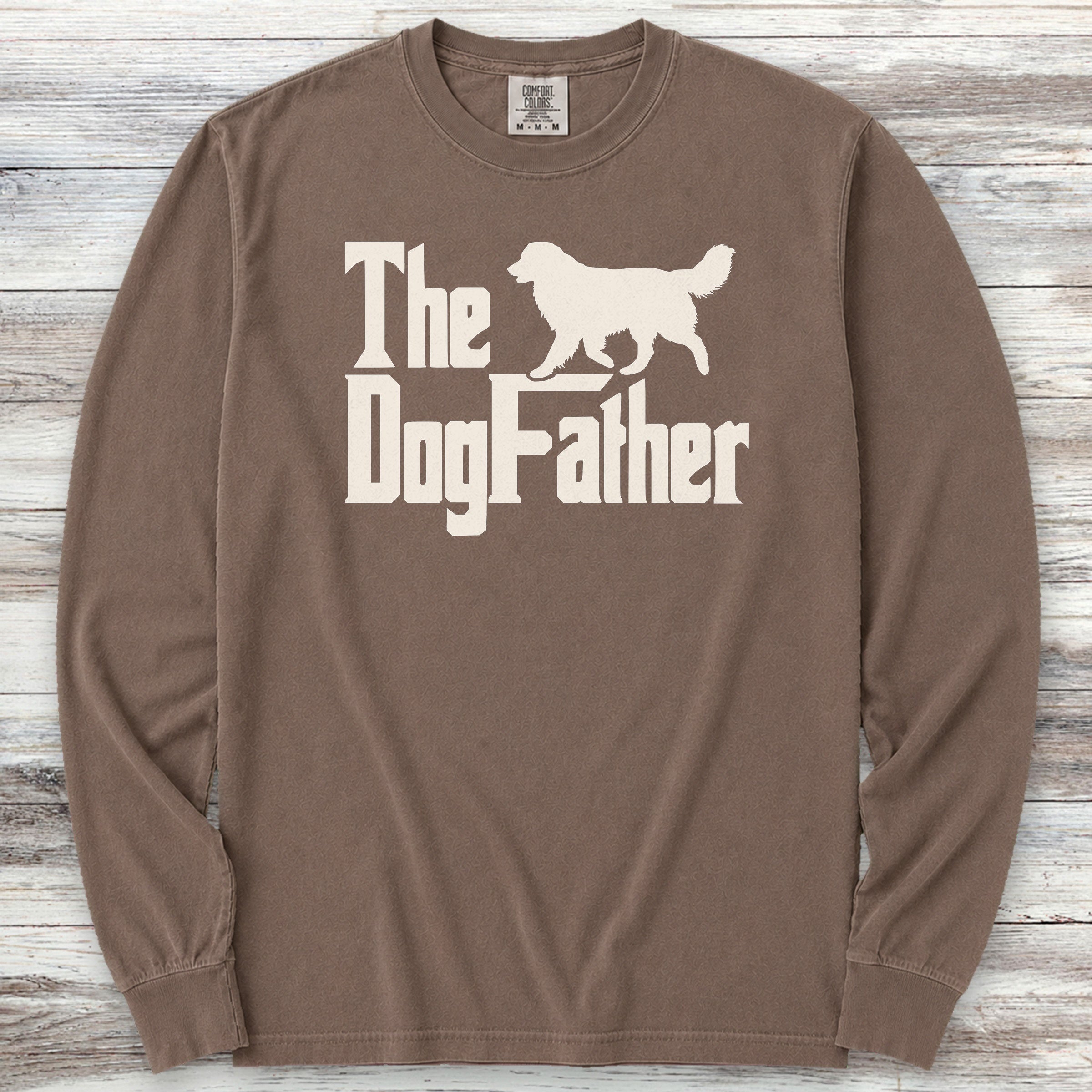 Australian Shepherd Dog Father Long Sleeve Tee - Espresso