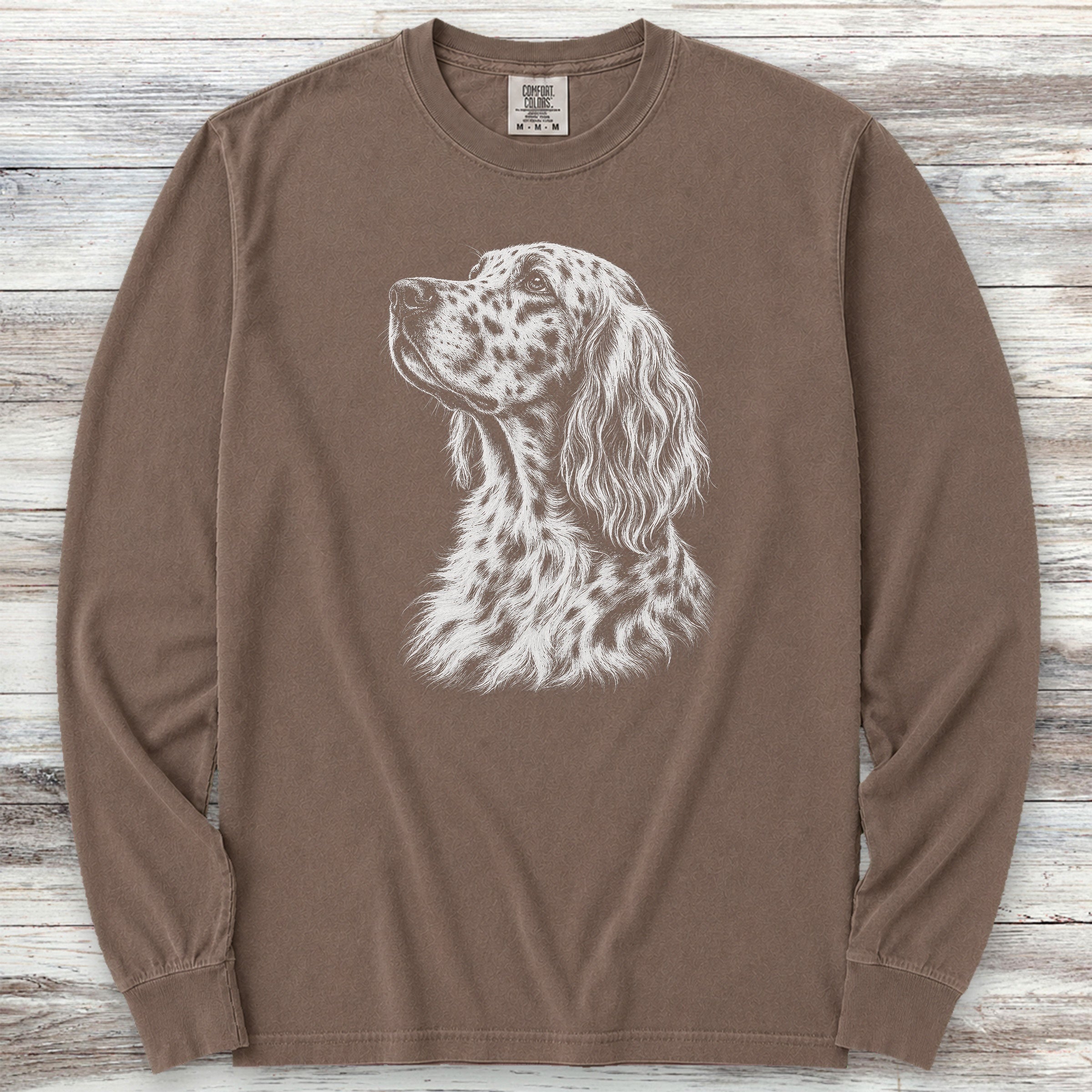 English Setter Loyalty Long Sleeve Tee - Espresso