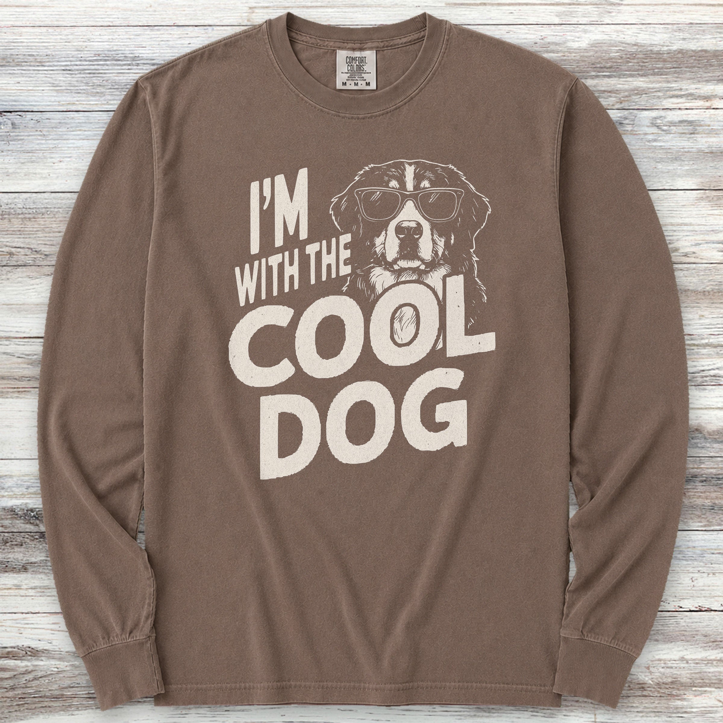 Bernese Mountain Dog Cool Long Sleeve Tee - Espresso
