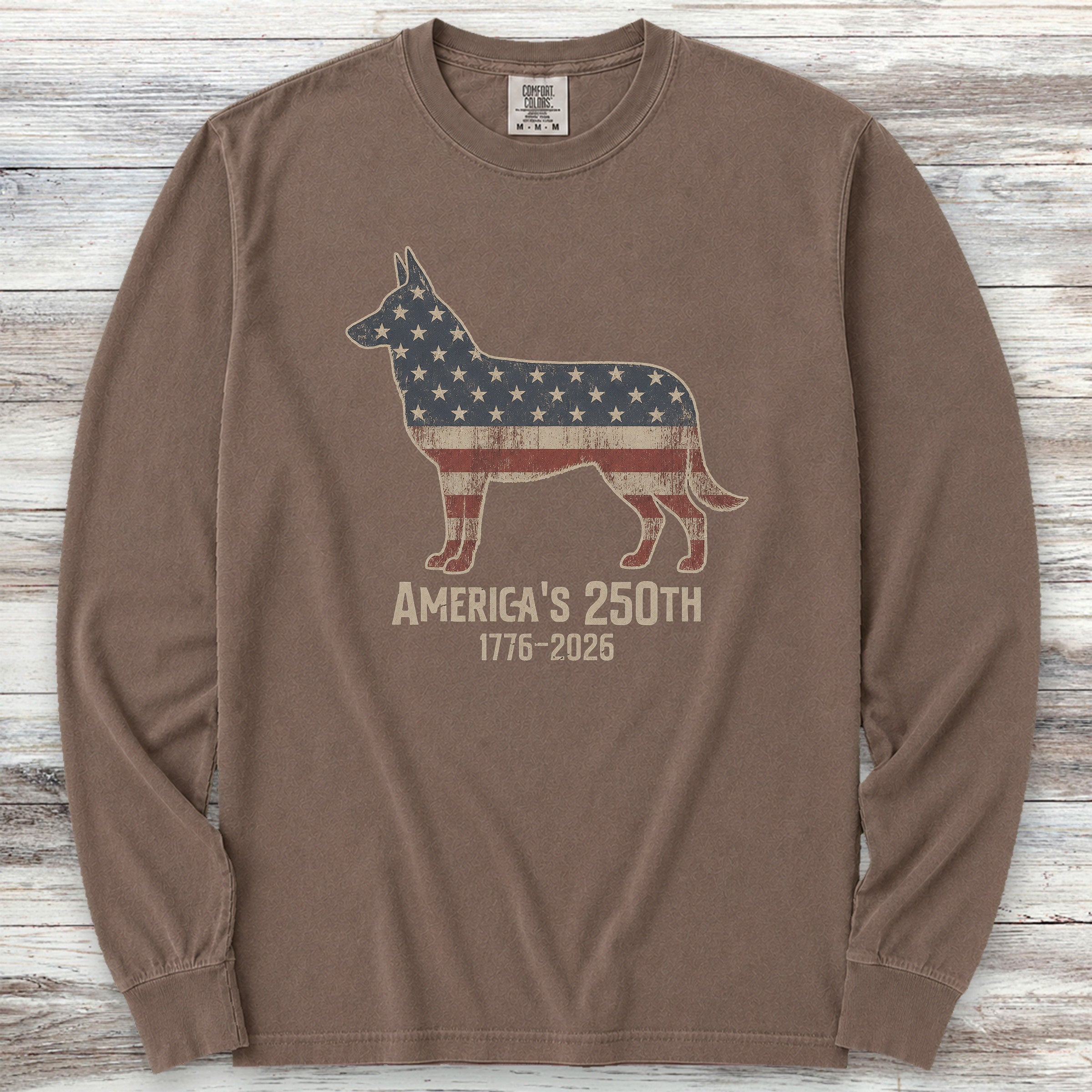 Belgian Malinois 250 Long Sleeve Tee - Espresso