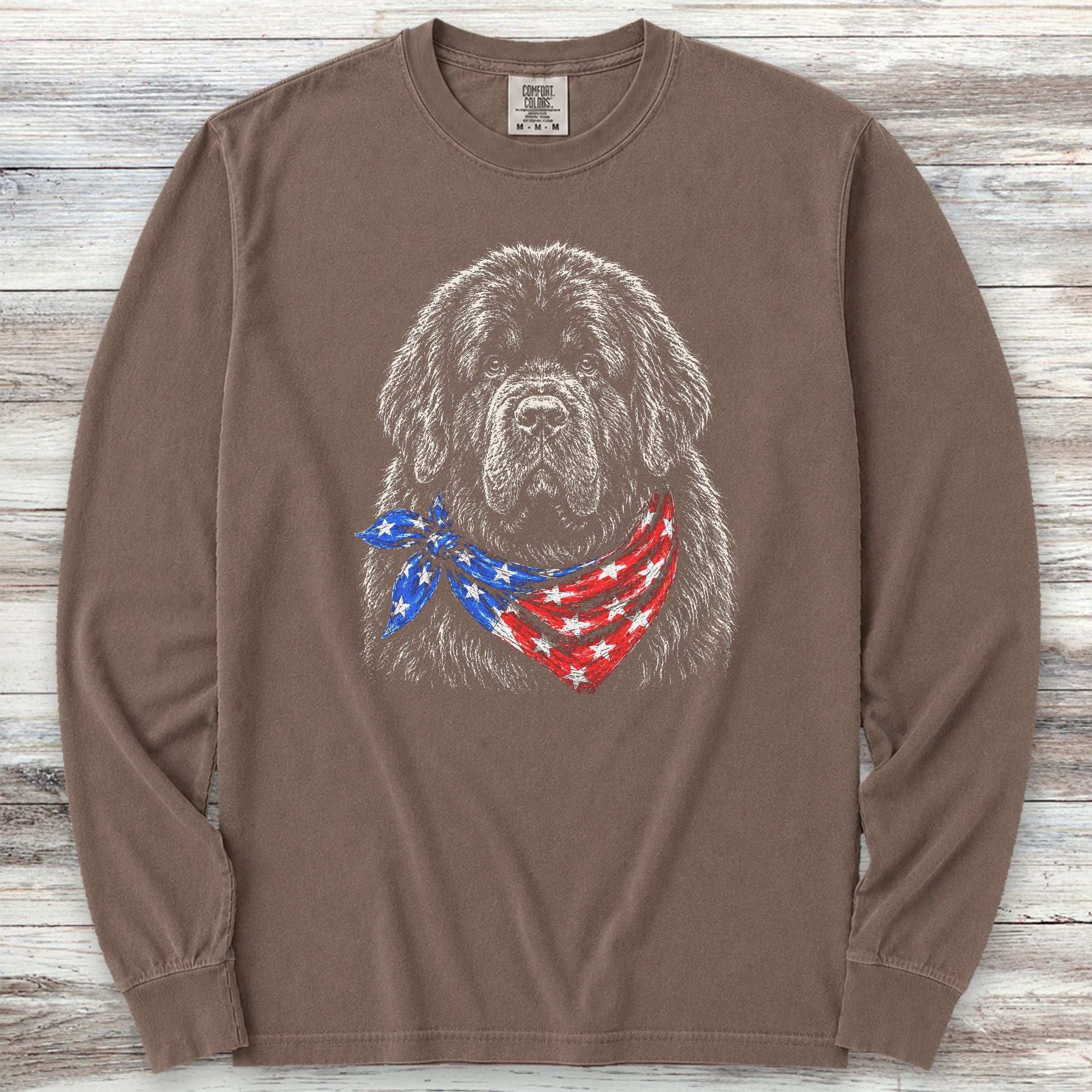 Newfoundland Patriot Long Sleeve Tee - Espresso