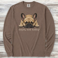 French Bulldog Nope Long Sleeve Tee - Espresso