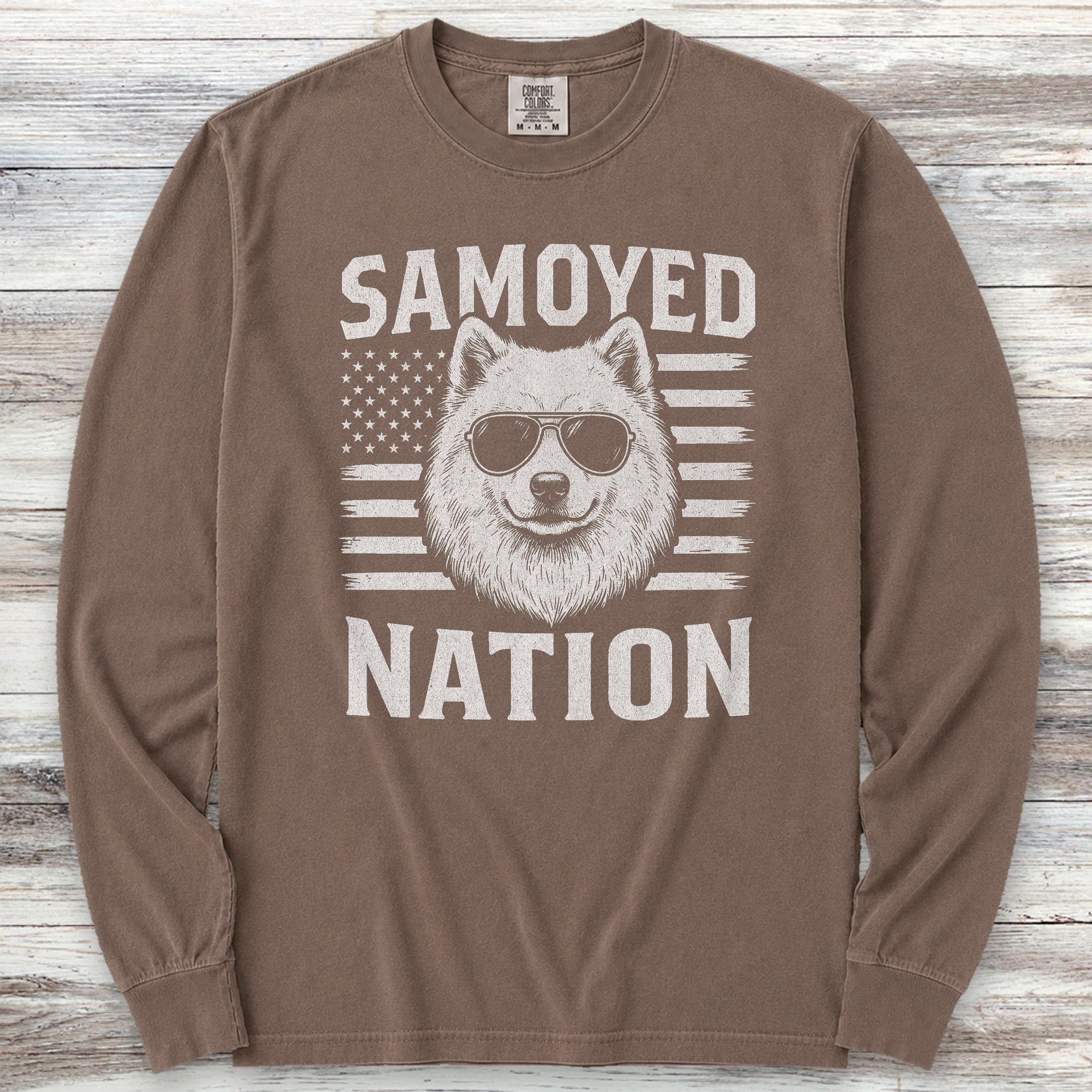 Samoyed Nation Long Sleeve Tee - Espresso