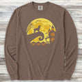 Boykin Spaniel Halloween Moon Long Sleeve Tee - Espresso