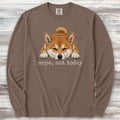 Shiba Inu Nope Long Sleeve Tee - Espresso