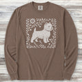 West Highland Linocut Long Sleeve Tee - Espresso