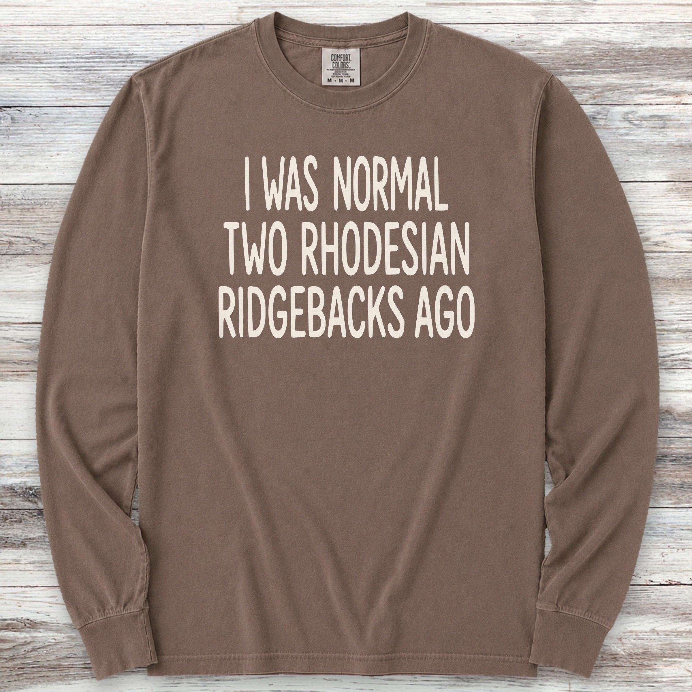 Rhodesian Ridgeback Normal Long Sleeve Tee - Espresso