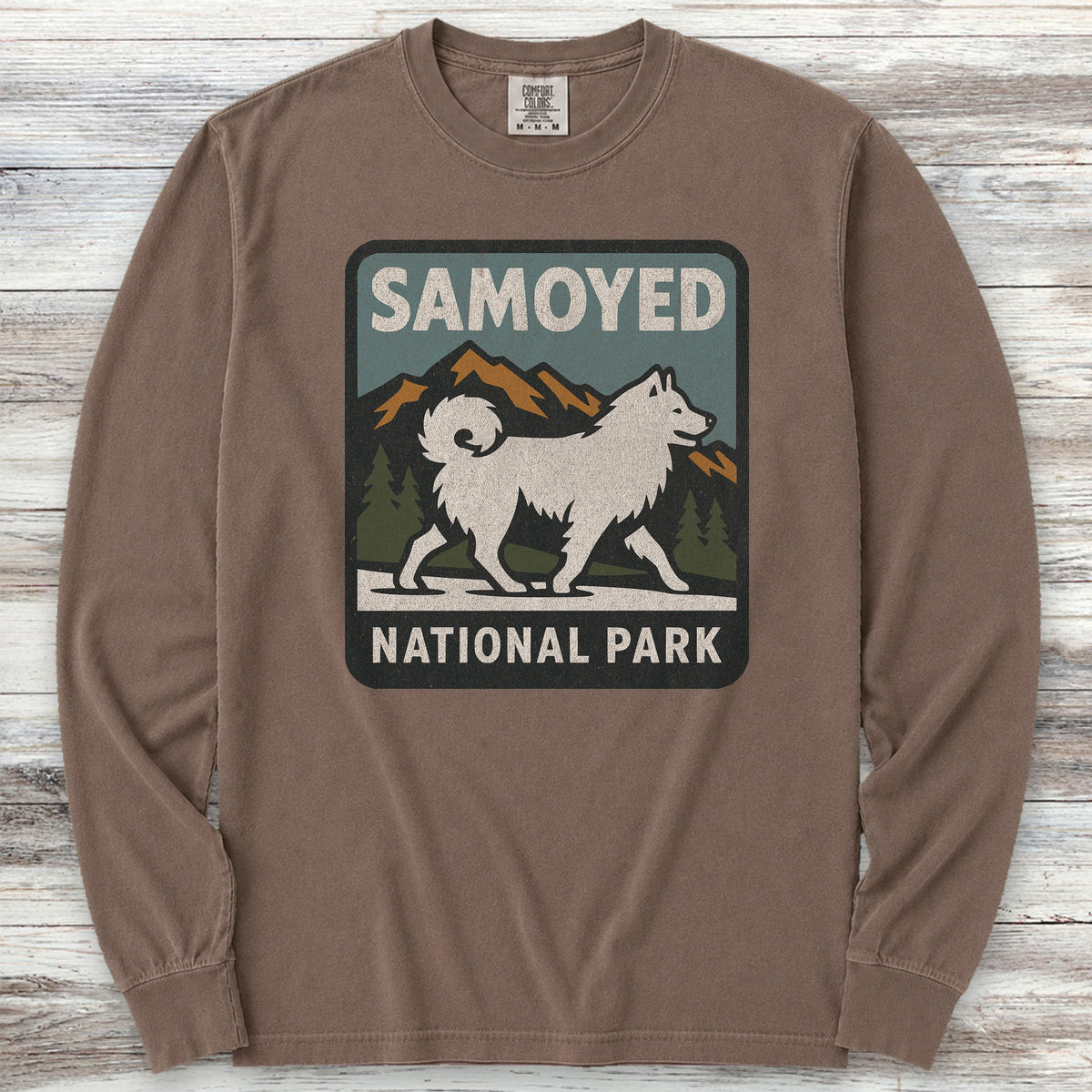 Samoyed National Park Long Sleeve Tee - Espresso