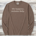 Swiss Mountain Dog Help Long Sleeve Tee - Espresso