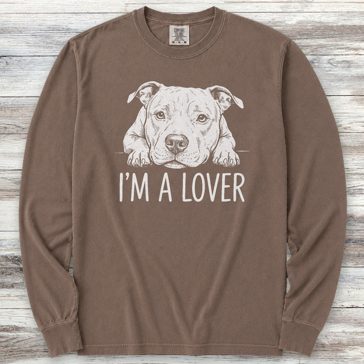 Pit Bull Lover Long Sleeve Tee - Espresso